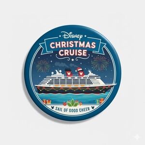 Disney Christmas Cruise Door Magnet Holiday Ship Ornament Sail of Good Cheer‎